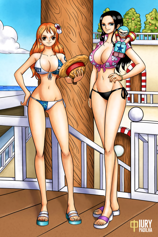 nami (one piece)+nico robin+franky