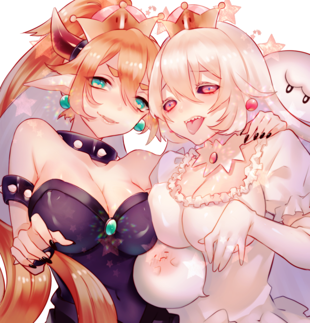 princess king boo+bowsette+boo