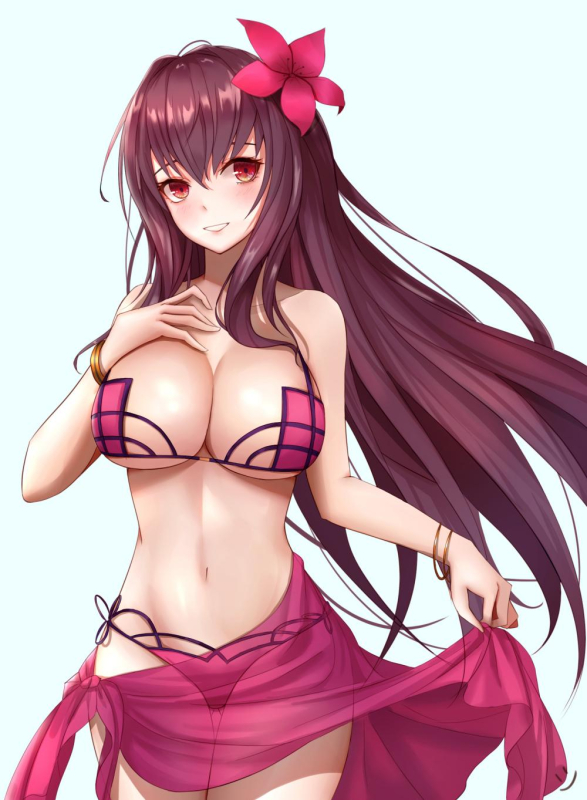 scathach (fate) (all)+scathach (swimsuit assassin) (fate)