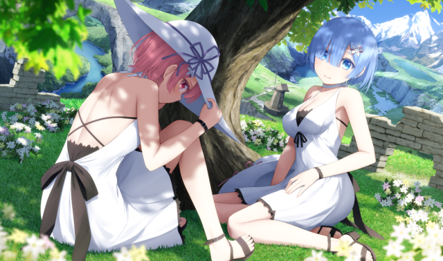 rem (re zero)+ram (re zero)