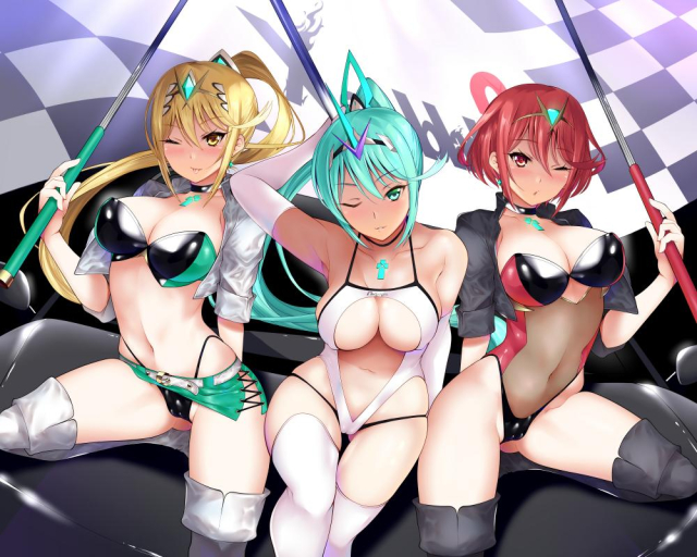 pyra (xenoblade)+mythra (xenoblade)+pneuma (xenoblade)