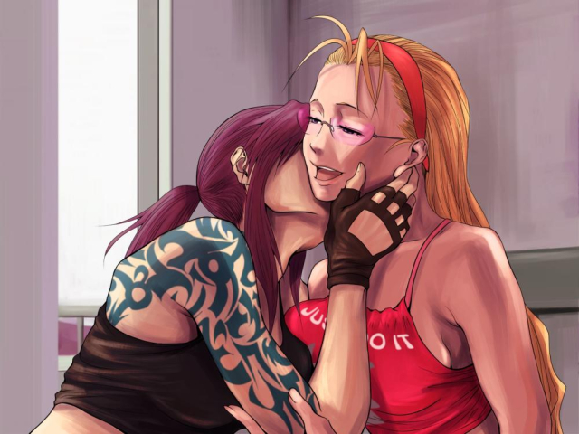 revy (black lagoon)+eda (black lagoon)