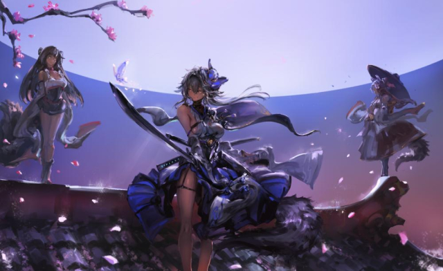 tosa (azur lane)+hanazuki (azur lane)+naganami (azur lane)