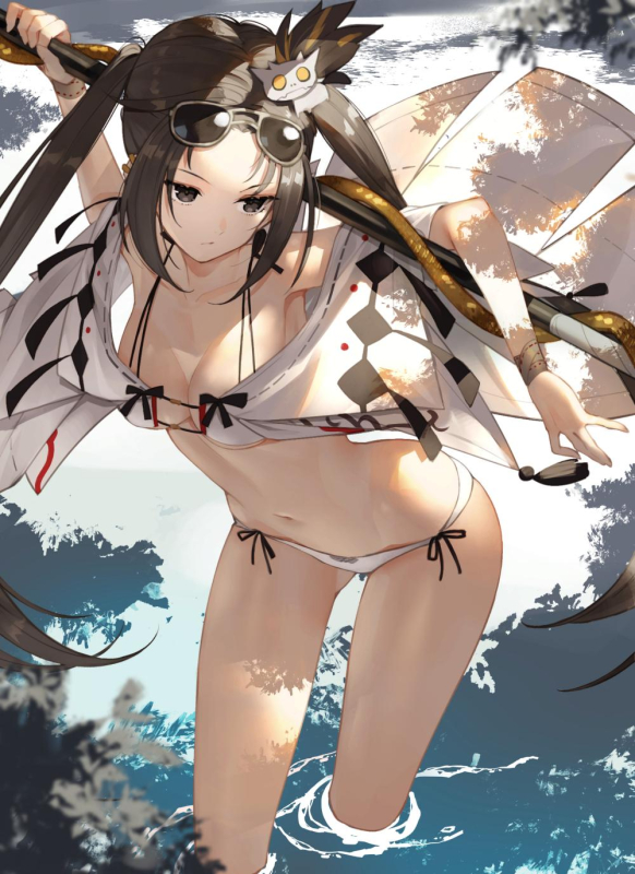 yu mei-ren (fate)+yu miaoyi (swimsuit lancer)