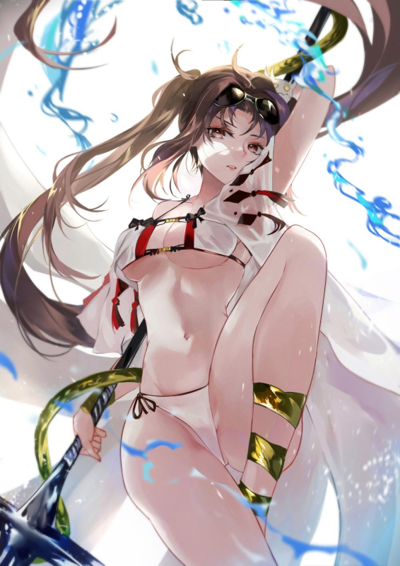 yu mei-ren (fate)+yu miaoyi (swimsuit lancer)