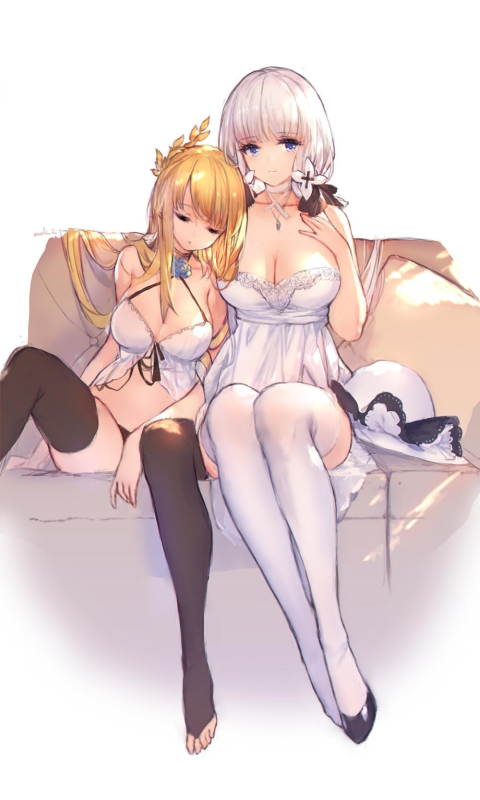 illustrious (azur lane)+victorious (azur lane)