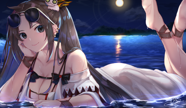 yu mei-ren (fate)+yu miaoyi (swimsuit lancer)