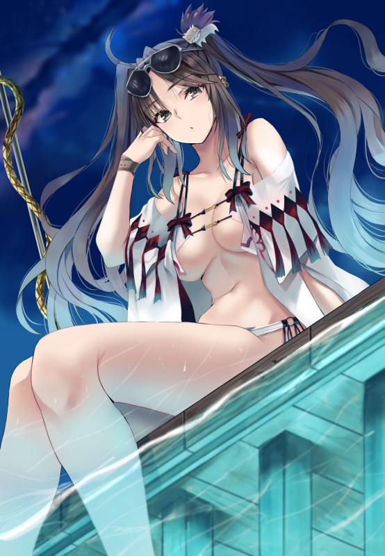 yu mei-ren (fate)+yu miaoyi (swimsuit lancer)