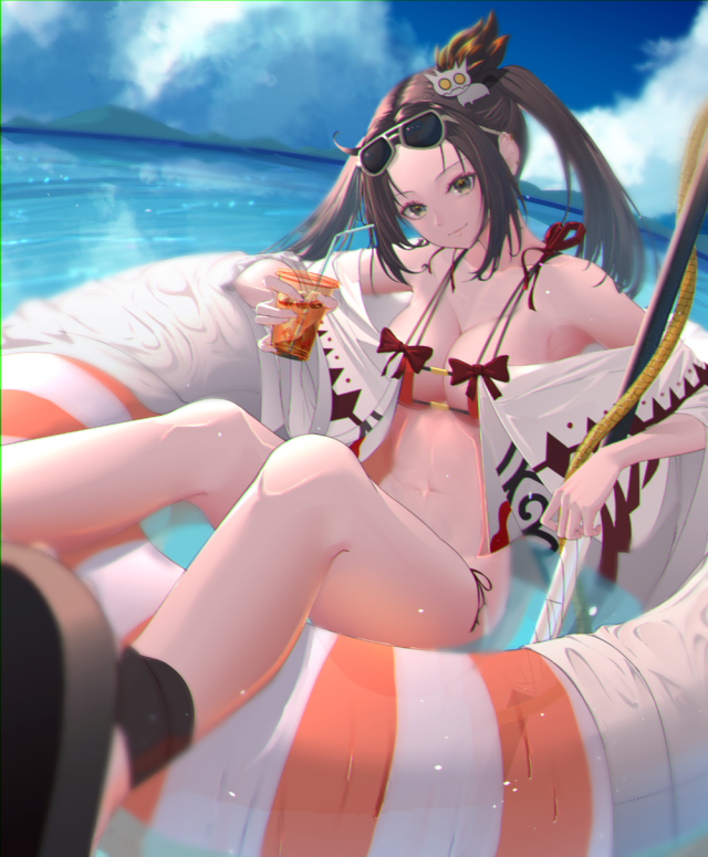 yu mei-ren (fate)+yu miaoyi (swimsuit lancer)