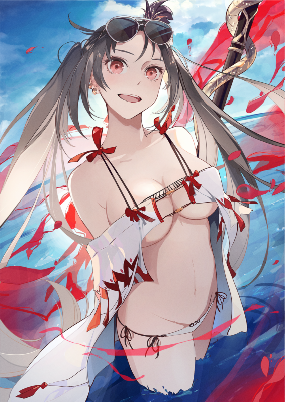 yu mei-ren (fate)+yu miaoyi (swimsuit lancer)