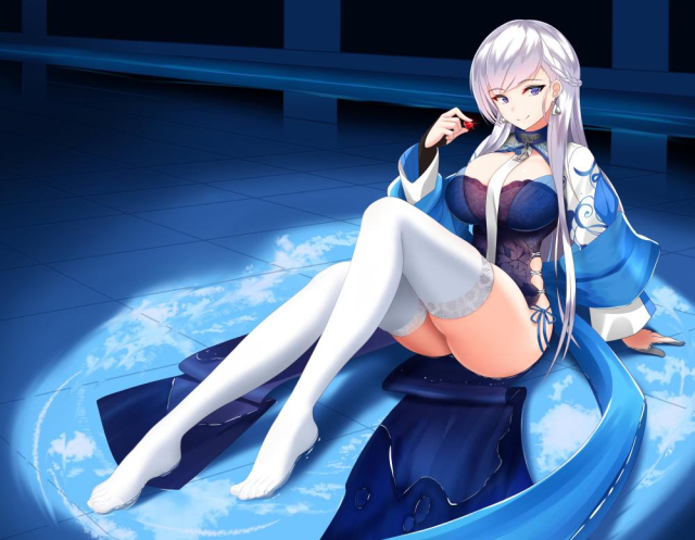 belfast (azur lane)+belfast (iridescent rose) (azur lane)