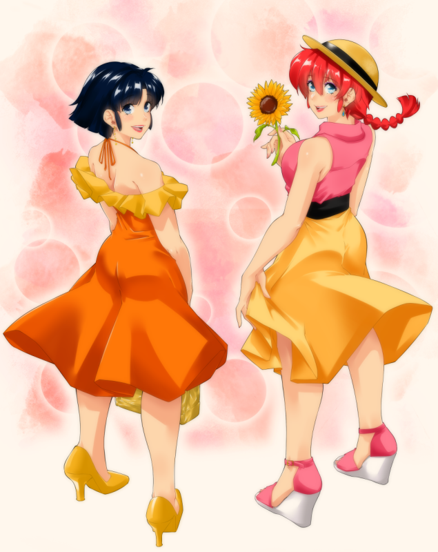 saotome ranma+saotome ranma (girl)+tendou akane