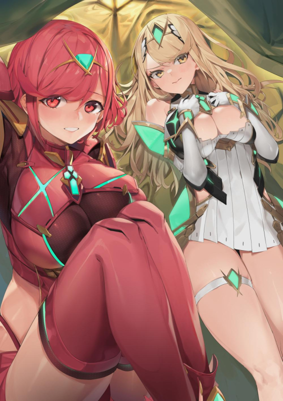 pyra (xenoblade)+mythra (xenoblade)