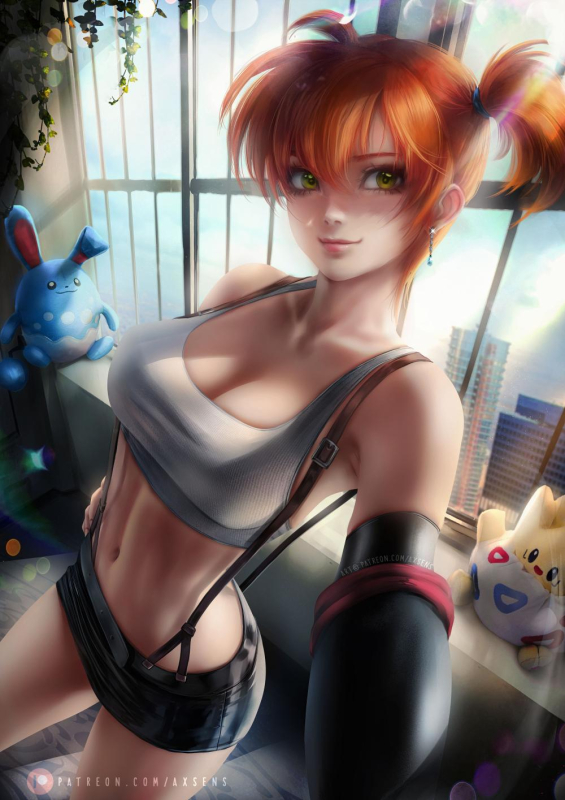 tifa lockhart+kasumi (pokemon)+togepi+azumarill