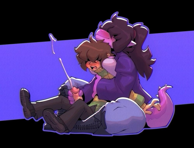 kris (deltarune)+susie (deltarune)