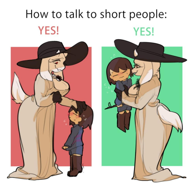 lady dimitrescu (resident evil)+protagonist (undertale)+toriel